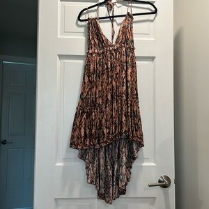 olivaceous palm beach printed dress aria rose